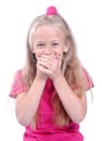 Little girl giggling Royalty Free Stock Photo