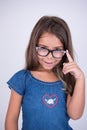 Little Girl with glasses looking smart