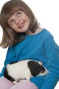 Little girl and a guinea pig Royalty Free Stock Photo