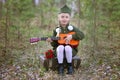 Girl in uniform for the holiday May 9 Royalty Free Stock Photo