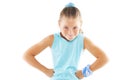 Little girl gym instructor Royalty Free Stock Photo