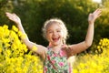 Little girl having fun Royalty Free Stock Photo