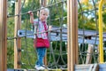 Little girl having fun at playground Royalty Free Stock Photo