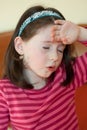 Little girl with headache