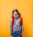 Little girl with her arms with angry expression. Angry crazy and mad raising fist frustrated and furious while shouting Royalty Free Stock Photo