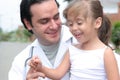 Little girl and her doctor