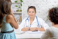 A little girl and her mother to the doctor Royalty Free Stock Photo