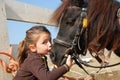 Little girl and her pony Royalty Free Stock Photo