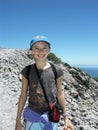 Little Girl Hiking Royalty Free Stock Photo