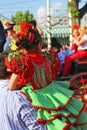 Little girl with his father, Seville Fair, Andalusia, Spain Royalty Free Stock Photo