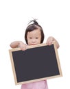 Little girl holdind blackboard Royalty Free Stock Photo