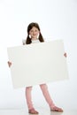 Little girl holding a blank sign Royalty Free Stock Photo