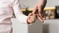 little girl holding hands with father. High quality beautiful photo concept