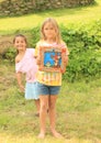 Little girl holding her picture Royalty Free Stock Photo