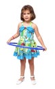 Little girl with hula hoop Royalty Free Stock Photo