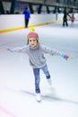 Little girl ice skating Royalty Free Stock Photo