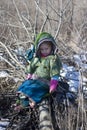 Little girl in the image of Cinderella Royalty Free Stock Photo