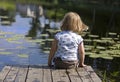 Little girl on jetty