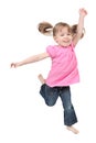 Little Girl Jumping Royalty Free Stock Photo