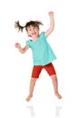 Little girl jumping Royalty Free Stock Photo