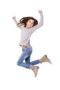 Little girl jumping Royalty Free Stock Photo