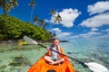 Little girl in kayak