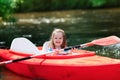 Little girl in a kayak Royalty Free Stock Photo