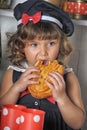 Little girl in the kitchen Royalty Free Stock Photo