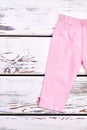 Little girl light pink breeches.