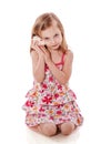 Little Girl listening Royalty Free Stock Photo