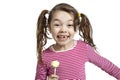 Little girl with a lollipop Royalty Free Stock Photo
