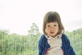 Little girl looking out of the window Royalty Free Stock Photo