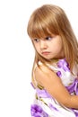 Little girl looking over her shoulder Royalty Free Stock Photo