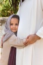 Little girl loving Jesus Royalty Free Stock Photo