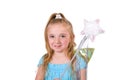 Little Girl with Magic Wand Royalty Free Stock Photo