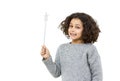 Little girl with magic wand Royalty Free Stock Photo