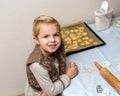 Little girl make cookies Royalty Free Stock Photo