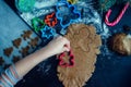 Little girl making Christmas cookies Royalty Free Stock Photo