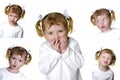 Little Girl Making Faces Royalty Free Stock Photo