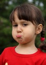 Little girl making funny face Royalty Free Stock Photo