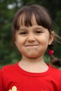 Little girl making funny face Royalty Free Stock Photo