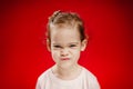 Little girl making funny faces Royalty Free Stock Photo