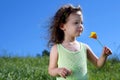 Little girl in a meadow Royalty Free Stock Photo