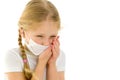 Little girl in a medical mask. Disease concept, covid-19.