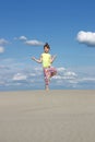 Little girl meditating Royalty Free Stock Photo