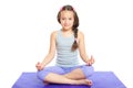 Little girl meditating Royalty Free Stock Photo