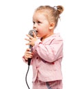 Little girl with microphone Royalty Free Stock Photo