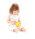 Little girl with modelling foam Royalty Free Stock Photo