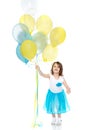 Little girl with multicolored balloons. Royalty Free Stock Photo