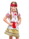 Little girl in the national Ukrainian costume